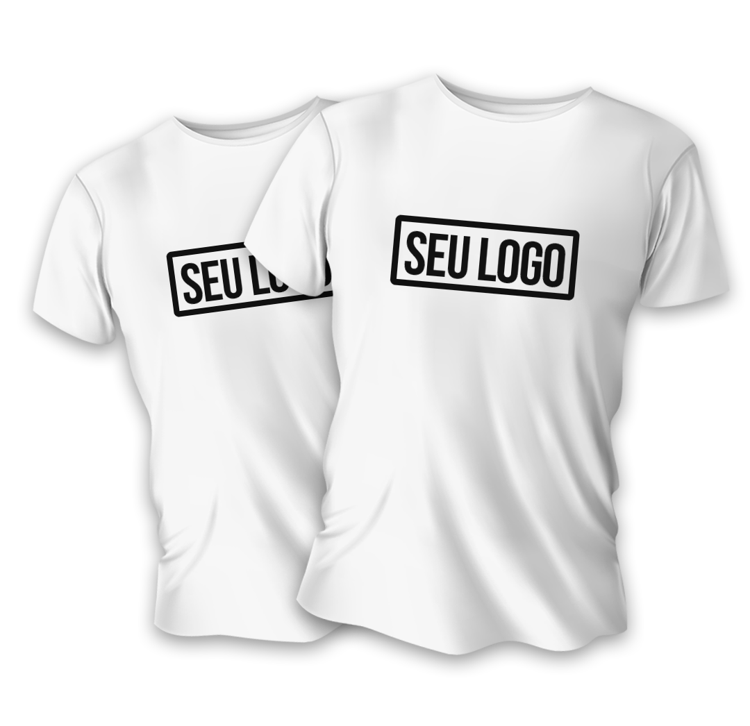Camisetas brancas personalizadas com o logo da sua empresa